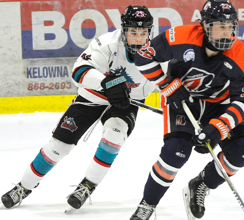 <who>Photo Credit: Lorne White/KelownaNow </who>Chase Dafoe led the Okanagan Rockets with two goals and three assists on the weekend.