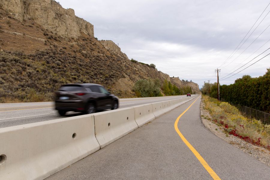 <who>Photo Credit: NowMedia</who> The Penticton to Summerland lakeside cyling route was abandoned after this section was unvieled in 2015