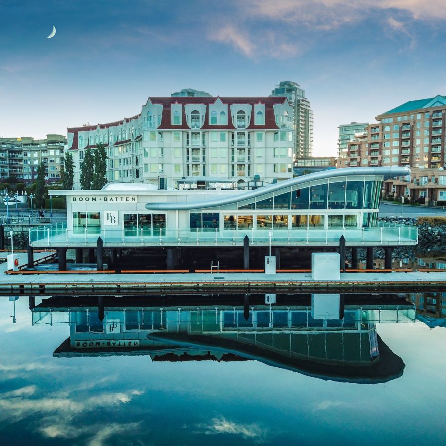 </who> Boom+Batten has a striking location right over the water in Victoria West.