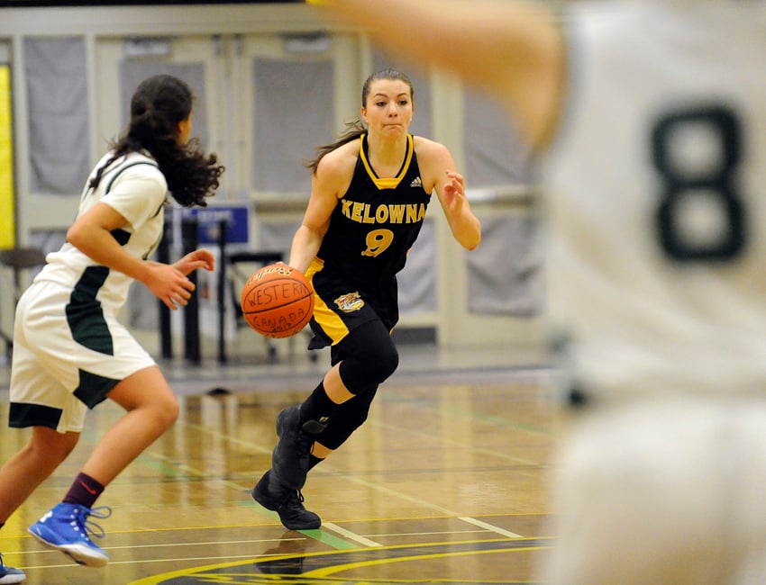 <who>Photo Credit: Lorne White/KelownaNow </who>Courtney Donaldson led the Owls with an average of 18.5 points per game at the KSS tournament.