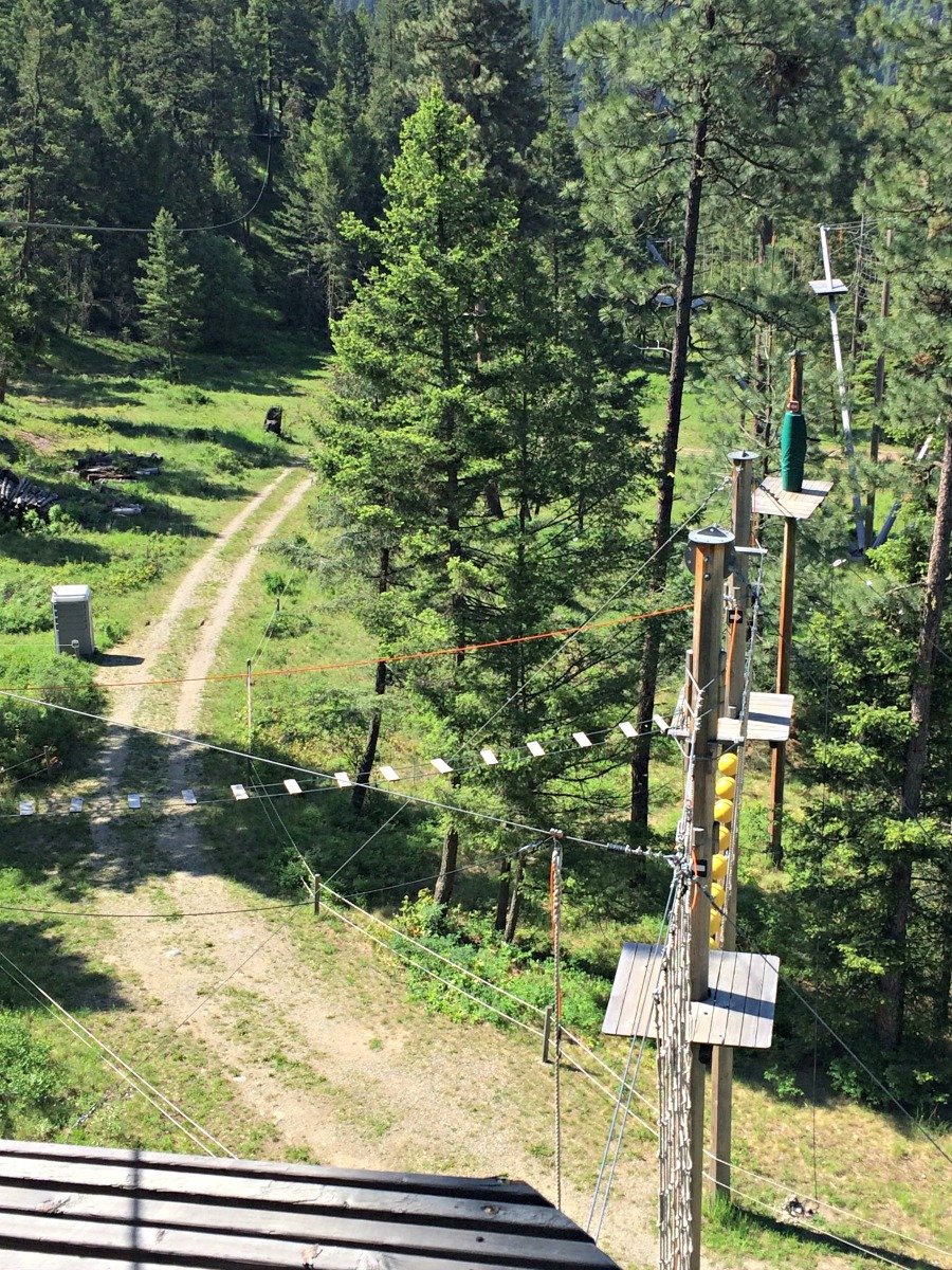 The Monkido Adventure Course features a number of challenging obstacles up in the trees.