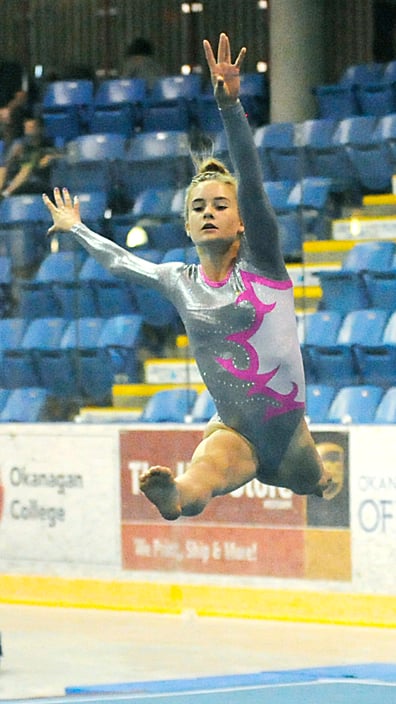 <who>Photo Credit: Lorne White/KelownaNow </who>Jenna Mick finished fourth in two JO 9 events.
