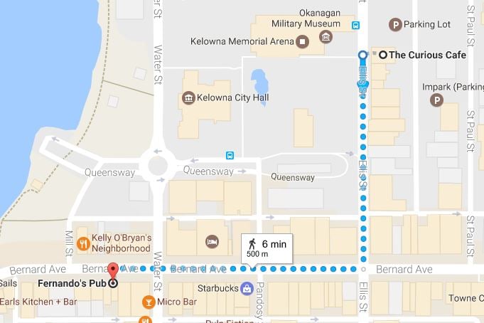 <who>Photo Credit: Google Maps</who>After Curious, make your way to the Bernard strip to enjoy a margarita.