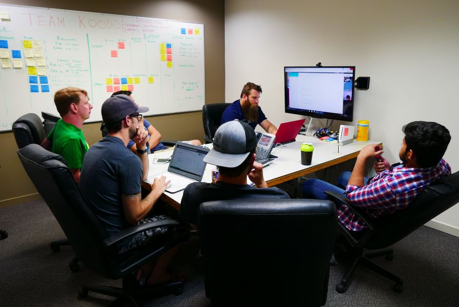 <who>Photo Credit: Acro Media</who> Taken during sprint week. It's a week dedicated to Drupal development sprints and community contribution