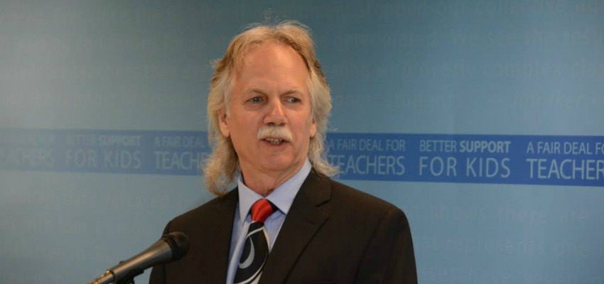 <who> Photo Credit: KelownaNow. </who> BCTF President Jim Iker said they're happy with the Supreme Court's decision to hear what they have to say.