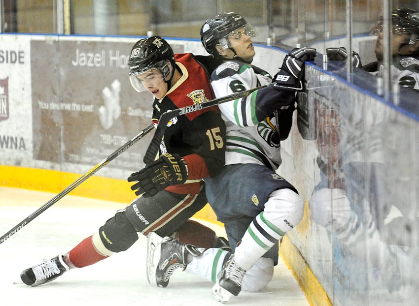 <who>Photo Credit: Lorne White/KelownaNow</who>Reed Gunville of Prince Albert returns to lend experience up front for the 2016-17 Warriors.