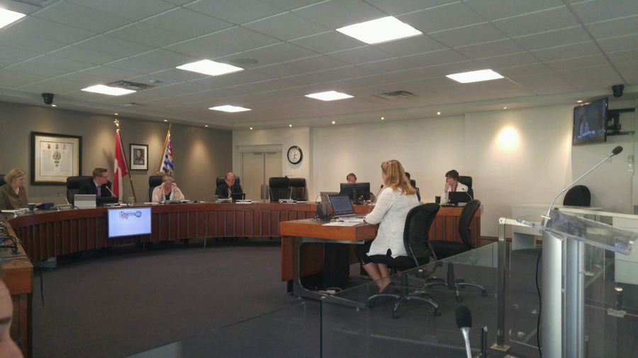 <who>Photo Credit: PentictonNow </who>City of Penticton revenue supervisor Amber Coates made a brief presentation to Council Tuesday asking for their support of the Permissive Tax Exemption Policy. Council unanimously approved the request to provide $415,000 in tax breaks to 98 applicants.