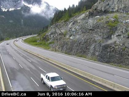 <who> Photo Credit: DriveBC </who> A view from the new camera along the Coquihalla Highway.
