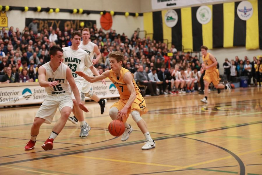 <who>Photo Credit: KelownaNow </who>Parker Johnstone recorded six points in the game.