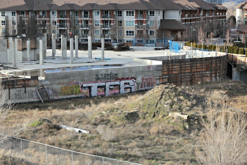 <who> Photo Credit: KelownaNow.com </who> The site as it currently stands along Sunset Drive.