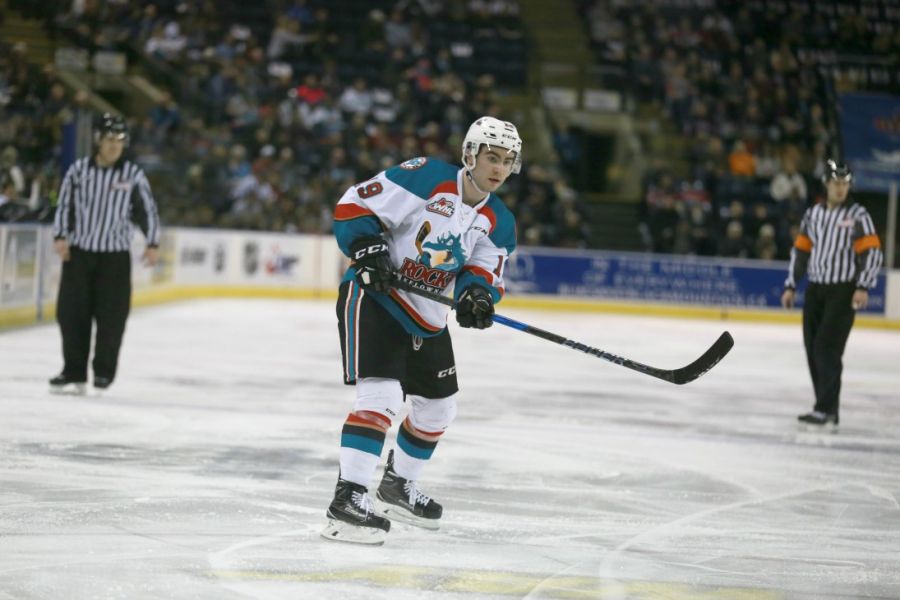 Photo credit - KelownaNow - Dillon Dube with 3 points tonight now has 29 in total for the season