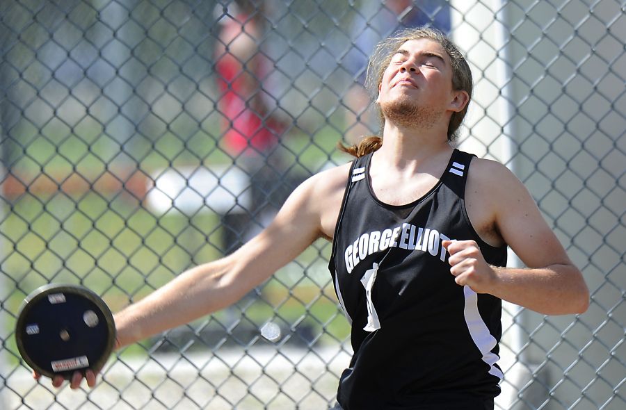 Thomas Luttenberger of  George Elliot finished fourth in the senior discus event.