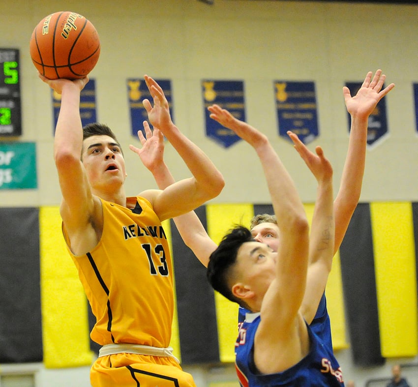 <who>Photo Credit: Lorne White/KelownaNow </who>A 38-point performance by Mason Bourcier led the Owls to their semifinal win over Semiahmoo.