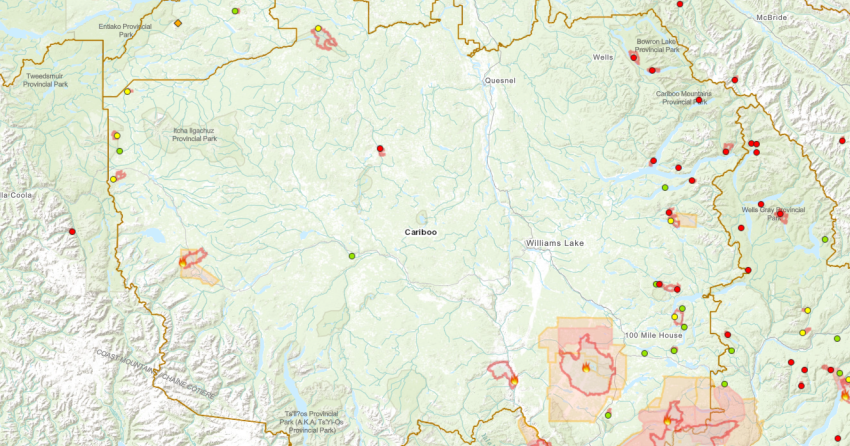 <who> Photo Credit: BCWS</who> The Cariboo fire centre