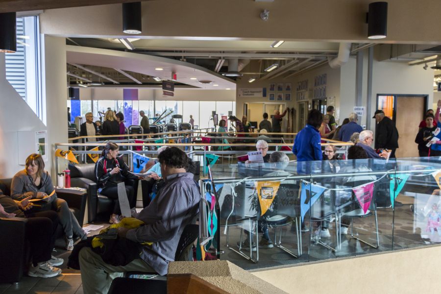 <who>Photo Credit: YMCA of Okanagan</who>H20 Adventure and Fitness Centre was packed for the YMCA's last free assessment day.