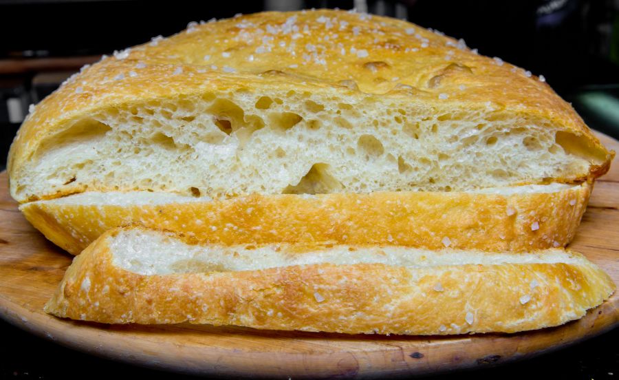 <who>Photo Credit: NowMedia</who>Focaccia, baked fresh everyday. 