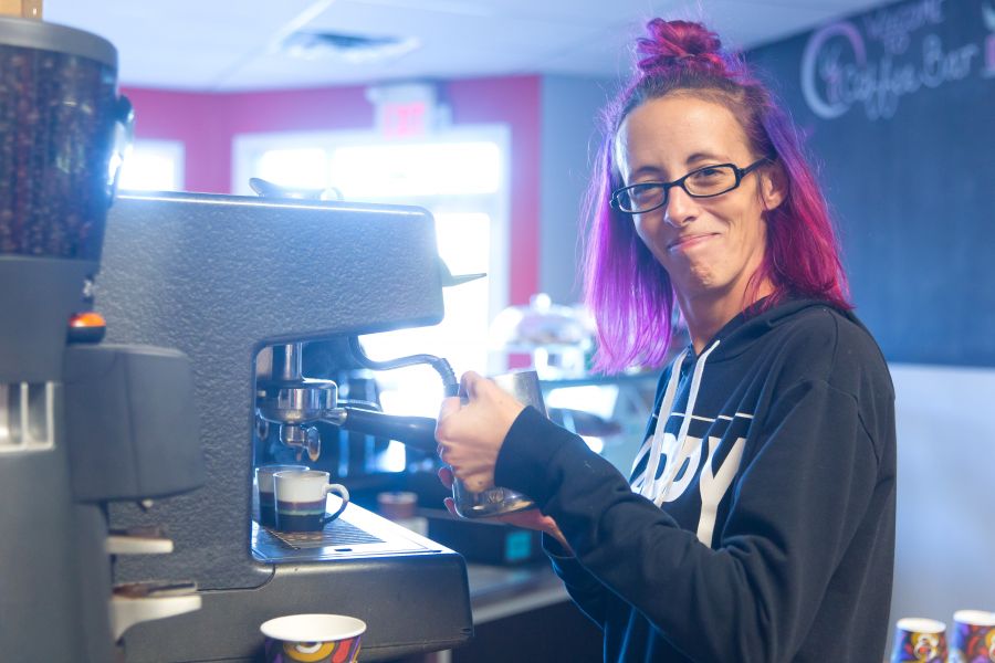 <who>Photo Credit: NowMedia</who> Co-owner Joanie Parese of KJ Coffee Bar