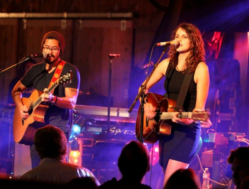 Sister Speak duo at Belly Up Dec. 2015.