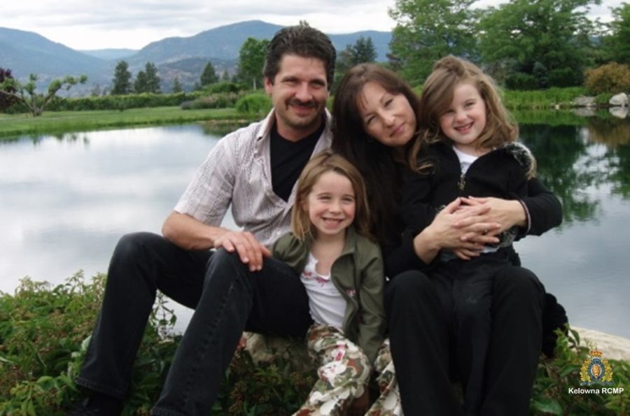 <who>Photo Credit: RCMP</who>Alex Hegedus with his wife and two daughters.