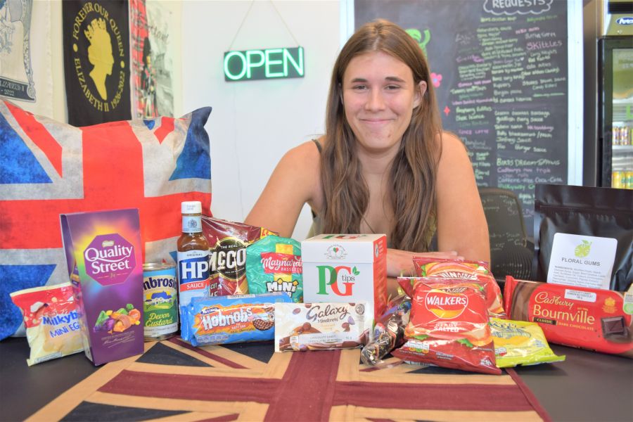 </who>Shop assistant Hannah Foxon with some of the specialty items Limey sells.