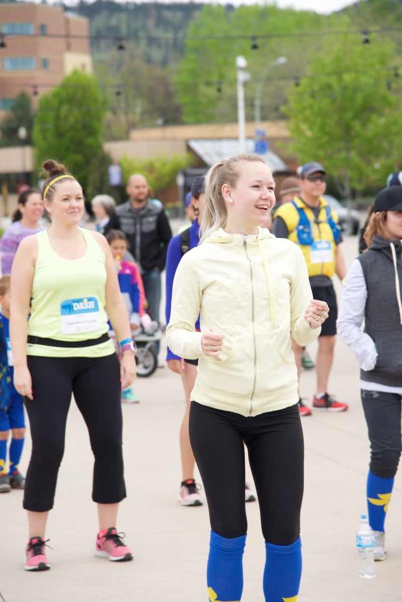 All smiles during the Belly Fit warm up!