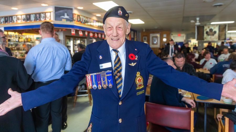 <who>Photo Credit: NowMedia/Gord Goble</who> Legion prez Jim DeMarce was all smiles