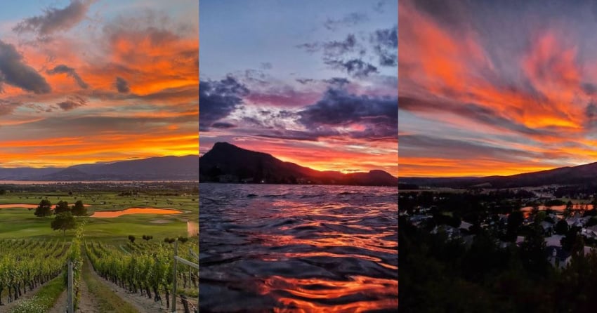 PHOTOS: Another jaw-dropping sunset paints the Okanagan sky orange