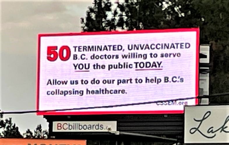 </who>This billboard is at the corner of busy Highway 97 and Boucherie Road in West Kelowna.