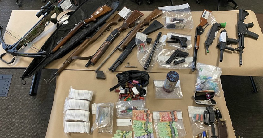 Drugs, weapons and cash seized from West Kelowna residence