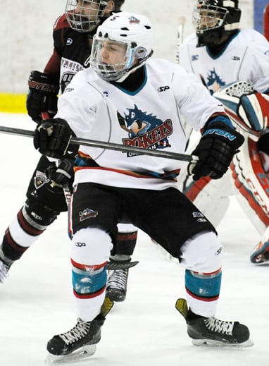 <who>Photo Credit: Lorne White/KelownaNow </who>Kelowna's Spencer Hora acquired from Salmon Arm.