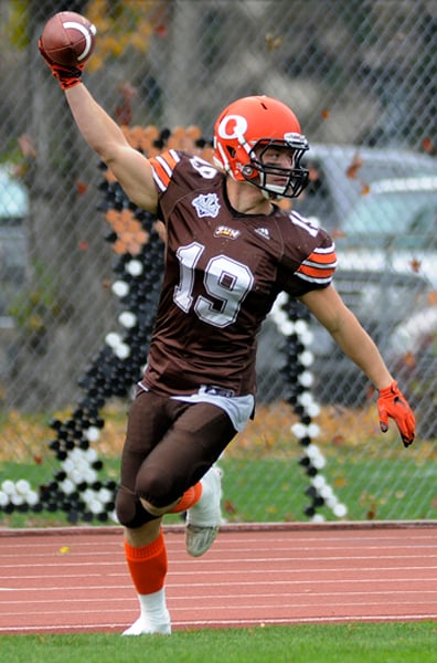 <who>Photo Credit: Lorne White/KelownaNow </who>Sun's Brennan Van Nistelrooy went 48th overall to the BC Lions.