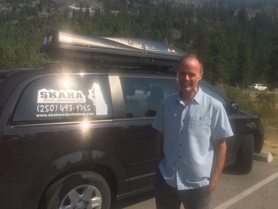 <who>Photo Credit: PentictonNow </who>Russ Turner's Skaha Rock Adventures Ltd. is celebrating its 25th anniversary this year. Turner made a presentation to Penticton Council Tuesday informing them how his business is growing in large part to the popularity of the Skaha Bluffs Provincial Park as one of the world's premier rock climbing destinations.