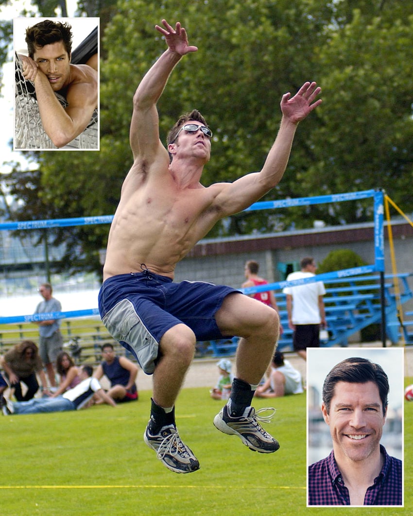 <who>Photo Credit: Lorne White/KelownaNow </who>Scott Emslie in action in a grass volleyball tournament at City Park in 2002. Six years later he would establish the Centre of Gravity in Kelowna, part of his own Wet Ape Productions. Scott is a graduate of KLO Secondary School who went on to star with the University of Alberta volleyball team. And as the MVP of the team, he led the Golden Bears to a CIS (U Sports) championship in 2002. Emslie also played professional volleyball and was a model (top inset) for several years.