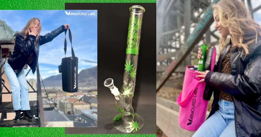 Protect your bong or your wine bottle with this inflatable bag