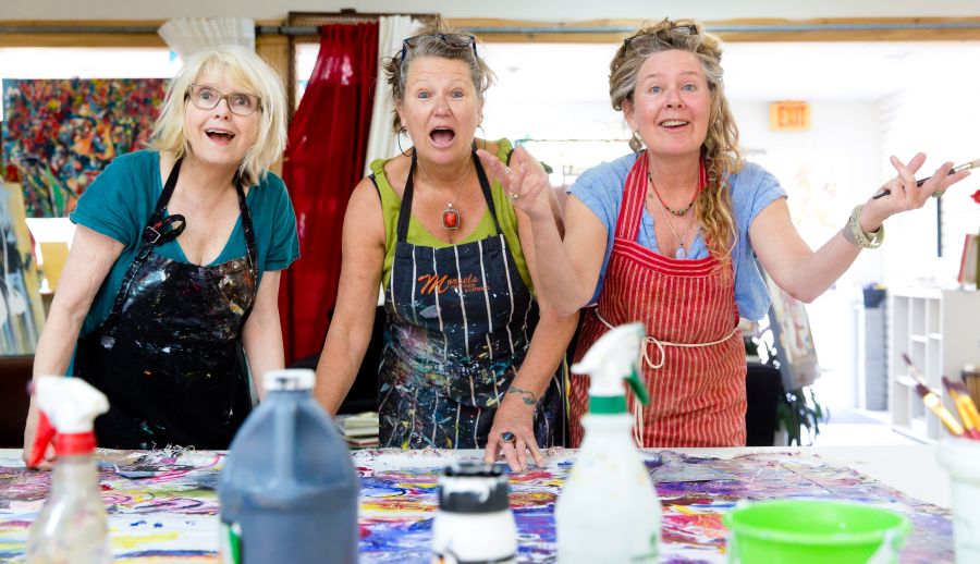 Liz Marshall, Derrie Selles and Christina Hughes of Art Up