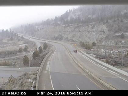 Hwy 97 at Hwy 97C junction, about 5 km south of Westbank, looking west.
