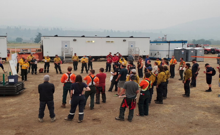 <who> Photo credit: BCWS </who> BCWS staff at the Okanagan Complex HQ in Oliver.