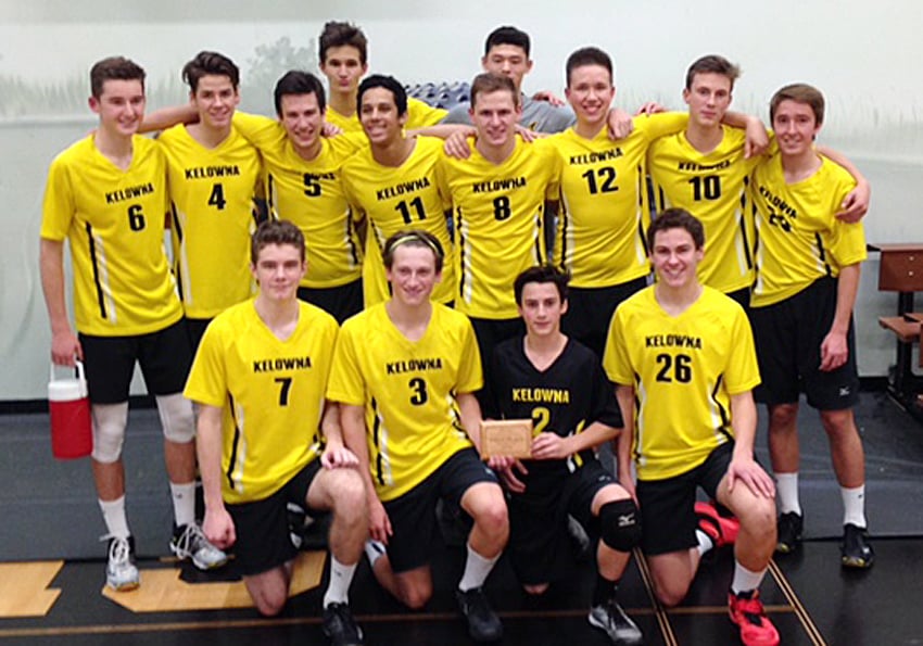 <who>Photo Credit: Contributed </who>The Kelowna Owls won the Gator Classic senior boys volleyball tournament in Langley on the weekend. Members of the team, coached by Michael Sodaro, are: Kyle Blaser, Jacob Bos, Kyle Butchart, Spencer Doody, Jase Goerzen, Josh Hilverda, Keyshon Jackson, Grayson McMillan, Chris Mitchell, Jackson Obst, Justin Peleshytyk, Nathan Smawley, Aidan Van Dam, and Connor White. 