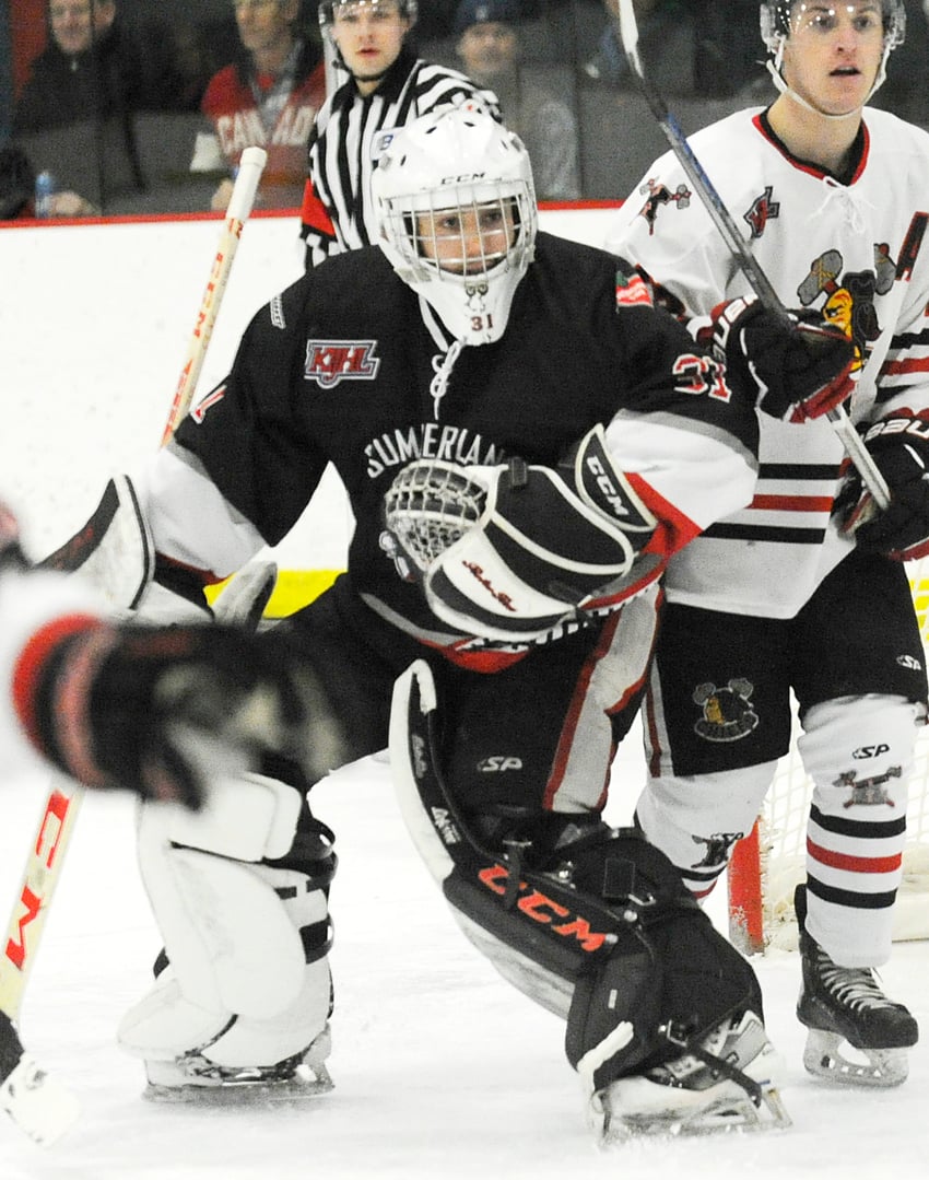 <who>Photo Credit: Lorne White </who>Matthew Huber solid again in Steam's second straight win that forced a Game 7 tonight at the Rutland Arena.