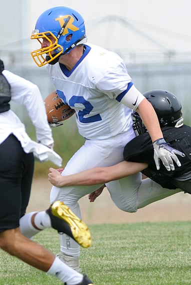 <who>Photo Credit: Lorne White/KelownaNow </who>Rutland's running back, Brayden Anderson, among Pacific <br>Conference offensive team all-stars.