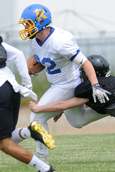 <who>Photo Credit: Lorne White/KelownaNow </who>Rutland's running back, Brayden Anderson, among Pacific <br>Conference offensive team all-stars.