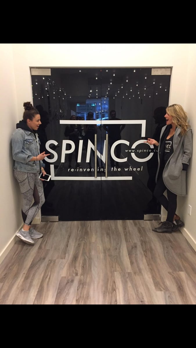 Jessica with founder Michelle August (left) at SPINCO's new Toronto location.