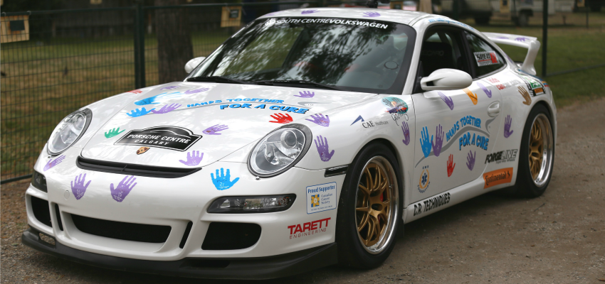 <who> Photo Credit: KelownaNow </who> The Kids Care Cancer Porsche