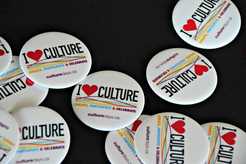 <who> Photo Credit: KelownaNow.com </who> Culture Days pins encourage Canadians to create, participate, and celebrate.