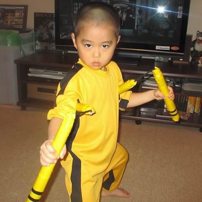 Nunchuck Wielding Kid Does Perfect Bruce Lee Impression