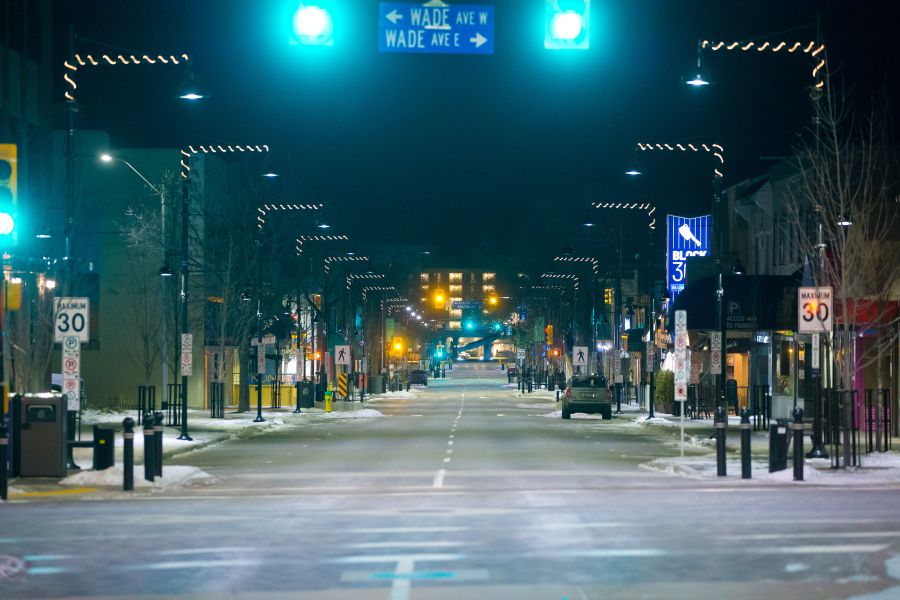 The streets were rightfully deserted Sunday night