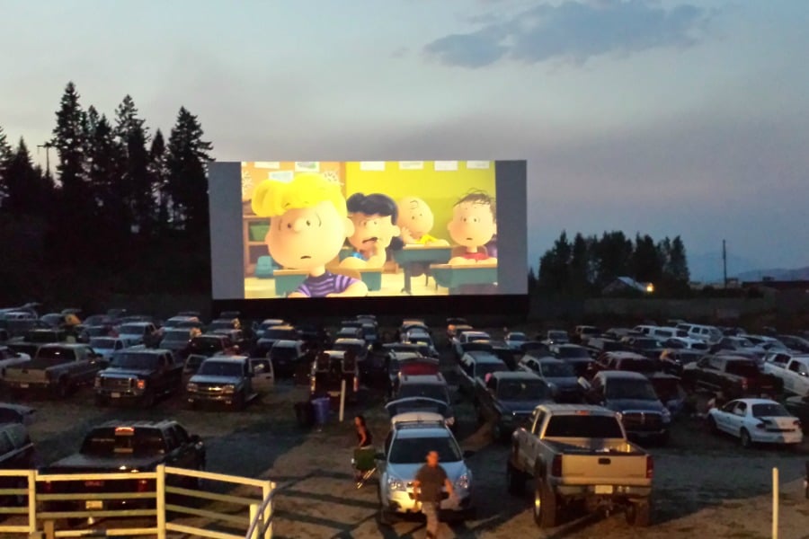 <who>Photo Credit: Starlight Drive In</who>Pull right off of the highway and up to the big screen to watch a movie under the stars.