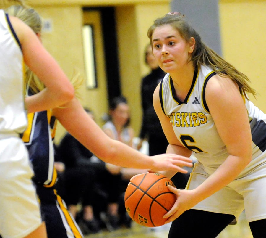 <who>Photo Credit: Lorne White/KelownaNow </who>A 26-point effort by Jordan Robb sparked the Huskies to an upset win over No. 7 Abby Panthers.