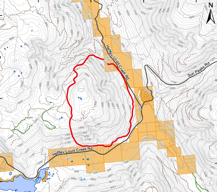 <who> Photo credit: BCWS </who> The fire perimeter. 