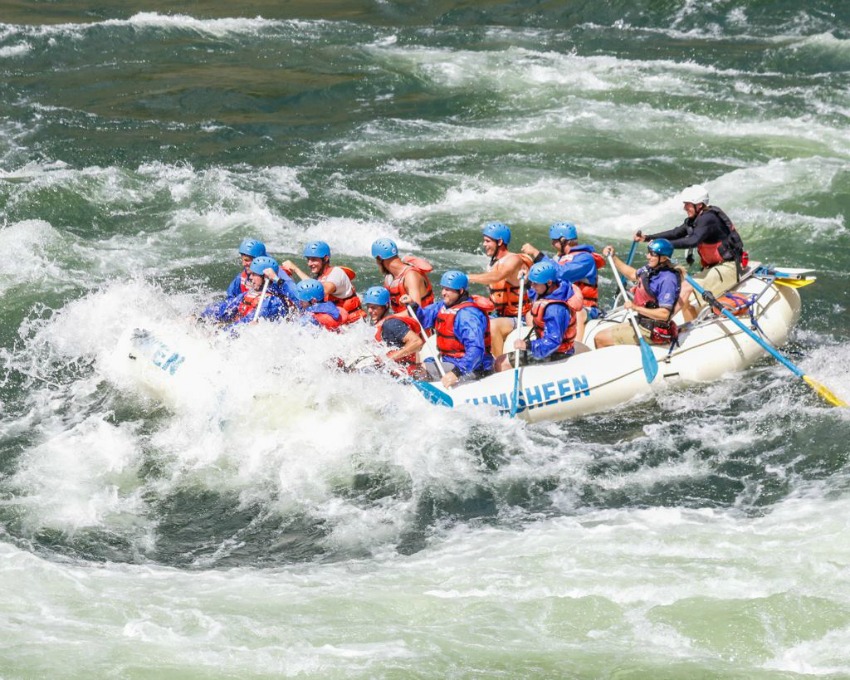 <who> Photo Credit: Kumsheen Resort </who> Rafting adventures are not cheap, but a great way to escape the hustle and bustle.